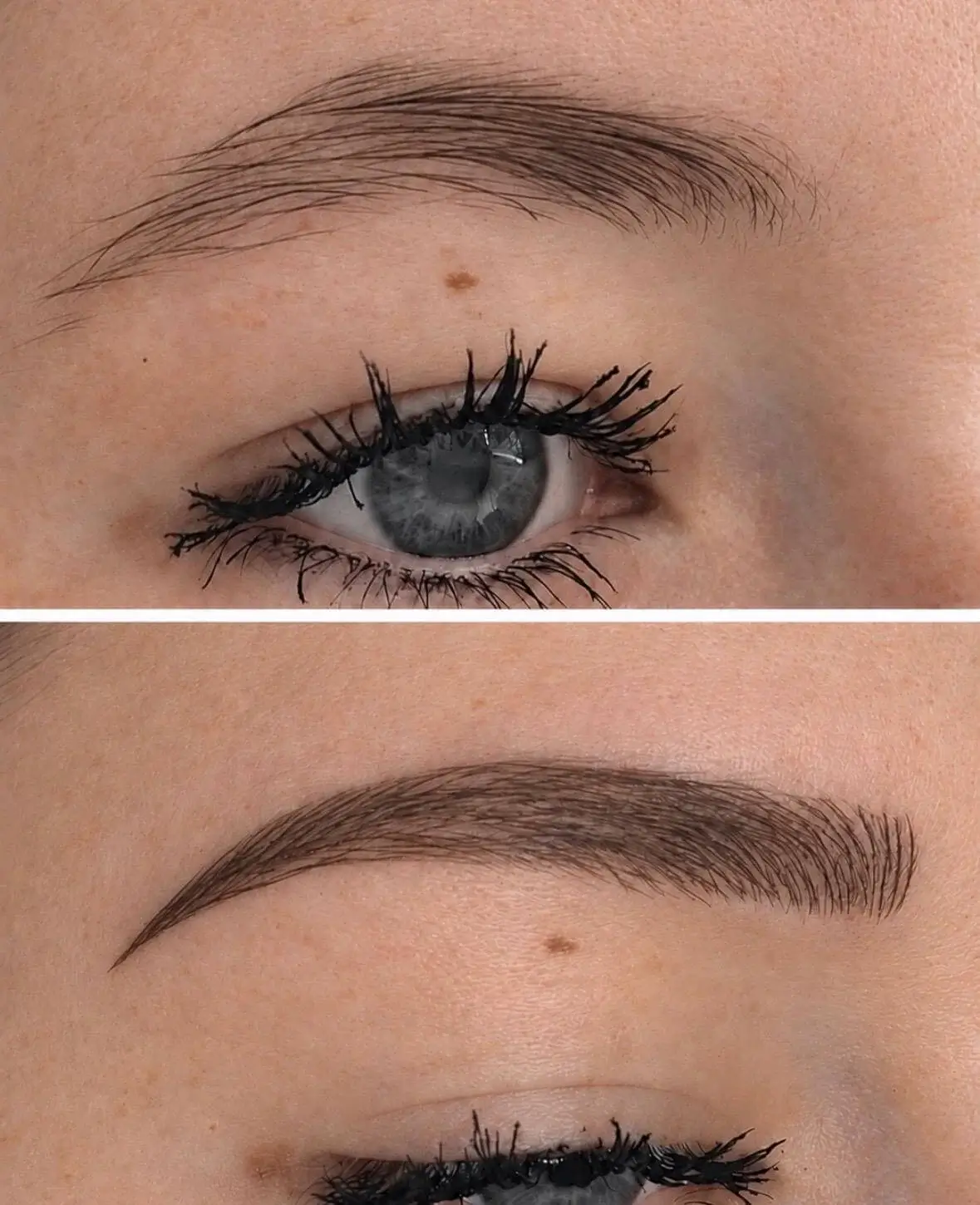 Powder Brows – vorher / nachher – Studio Magic Eyes Wien