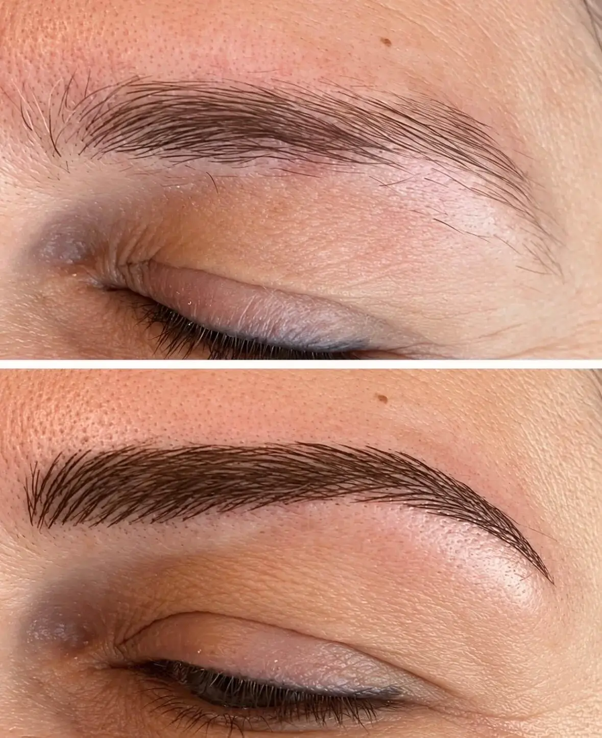 Powder Brows – vorher / nachher – Studio Magic Eyes Wien